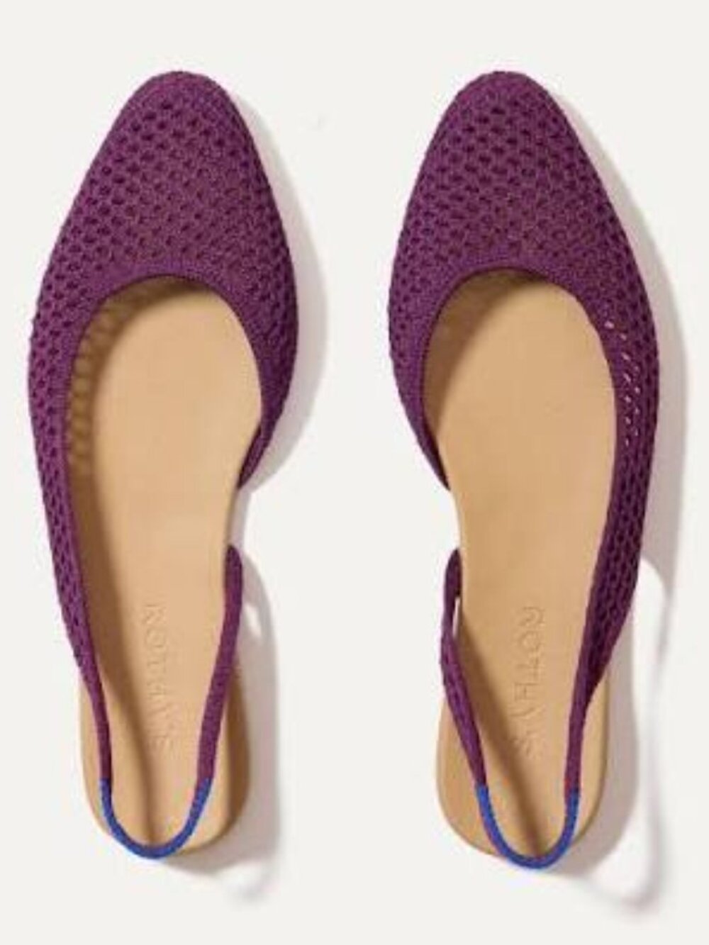 Rothy's The Almond Slingback Plum Mesh, NEW with Box, Women's size 9 - Picture 1 of 2